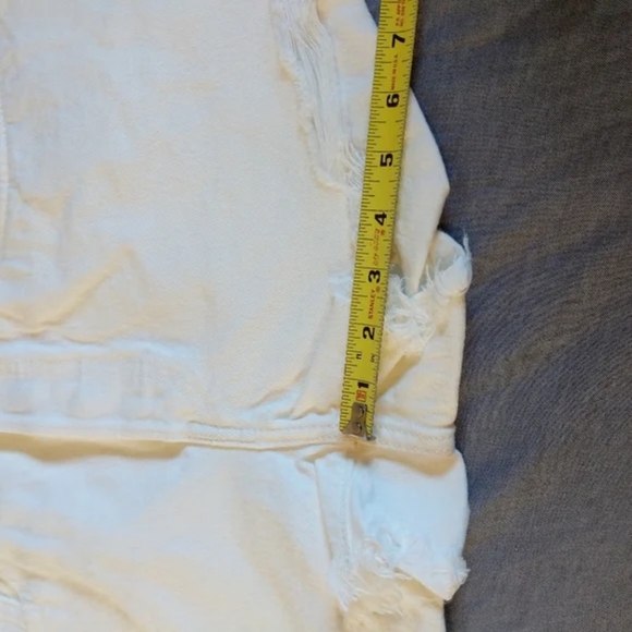 Levi's 501 Jean Denim Cutoff Shorts White - Picture 14 of 15